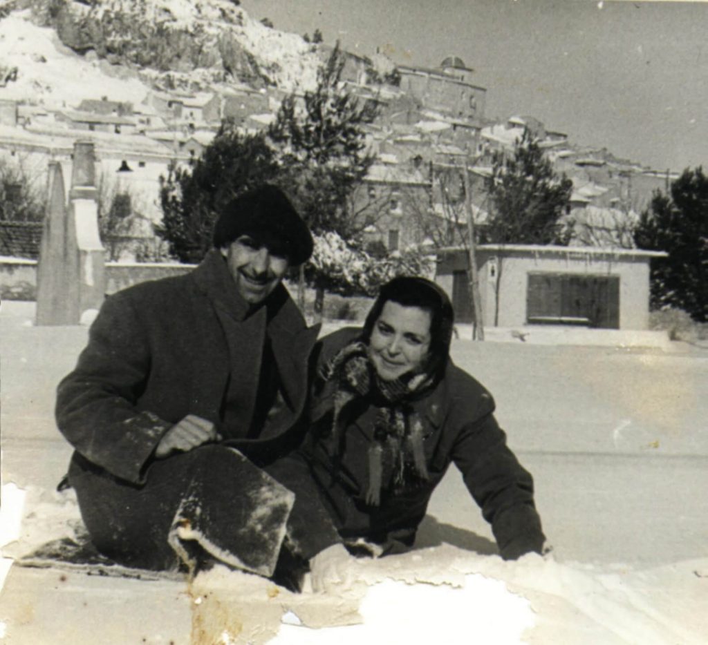 caseta dels iaios en el parc 12 01 1960, gran nevada a castalla